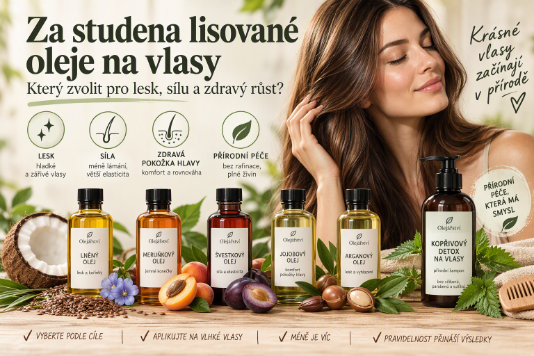 Za studena lisované oleje na vlasy: Který zvolit pro lesk, sílu a zdravý růst?