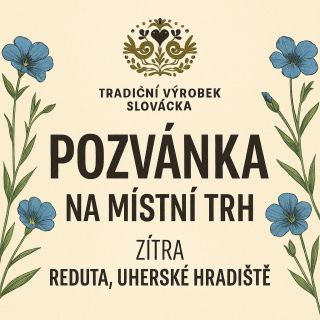 Zítra se s našimi produkty vydáváme na trh do Reduty v Uherském Hradišti 🏛️✨. Akci pořádá značka Tradiční výrobek...